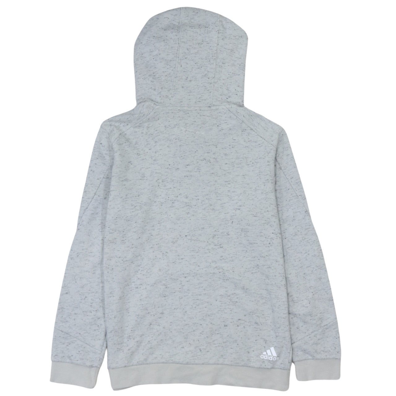 Adidas Boys Grey Pullover Hoodie Size 13-14 Years Regular Fit Logo Print
