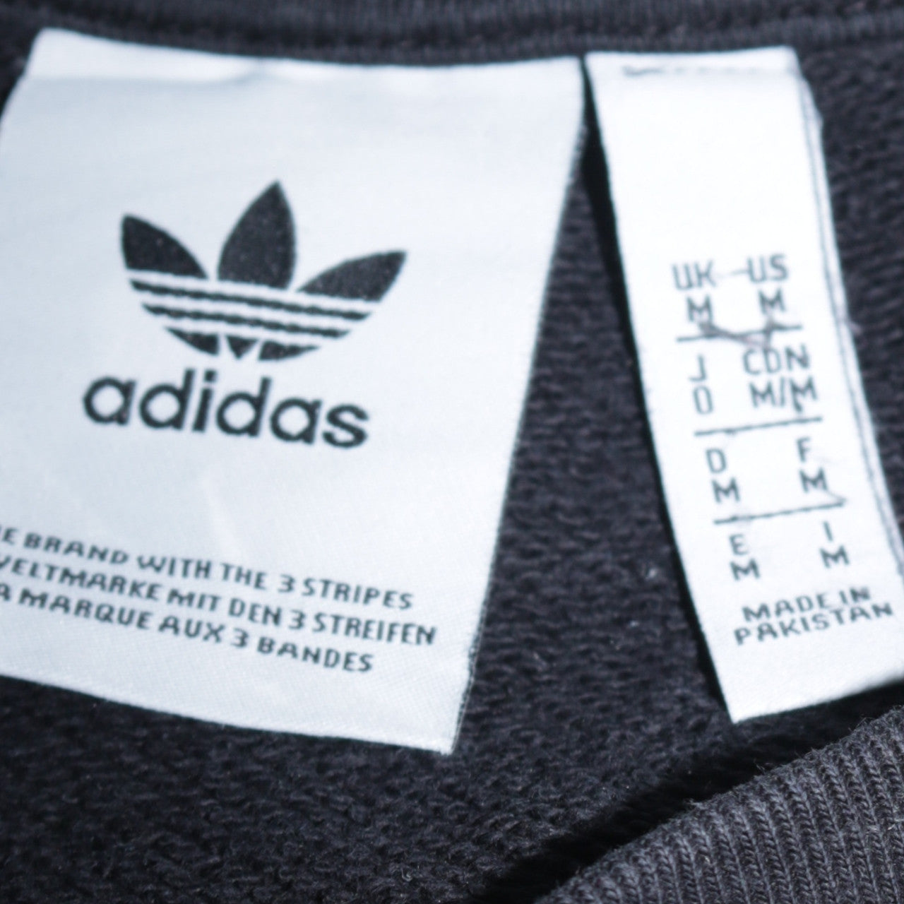 Adidas Womens Black Multicolour Logo Pullover Hoodie Size M