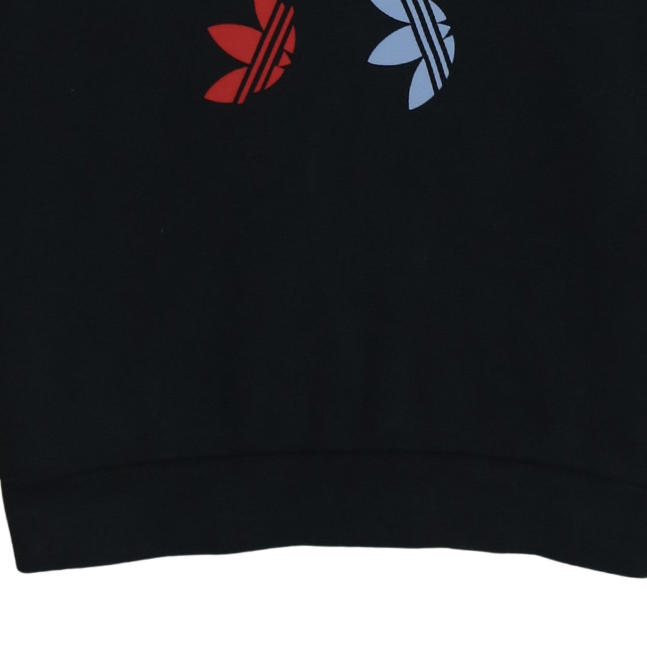 Adidas Womens Black Multicolour Logo Pullover Hoodie Size M