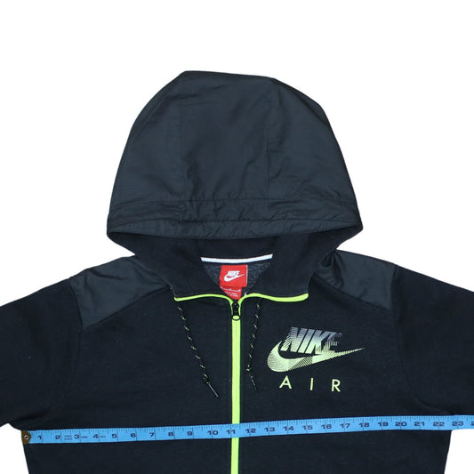 Nike Air Men's Black Full Zip Hoodie Medium Polyester Cotton