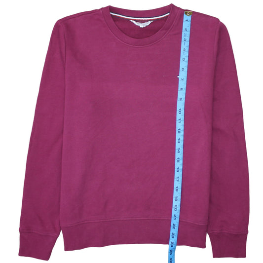 Tommy Hilfiger Womens Burgundy Cotton Sweatshirt M Relaxed Fit