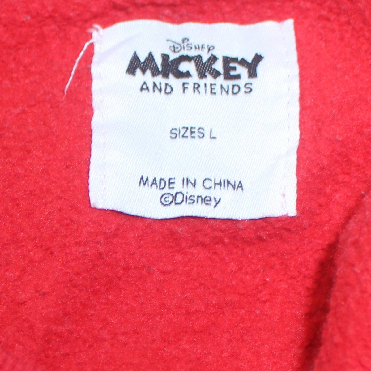 Disney Mickey & Friends Red Sweatshirt Women L Pullover Crew Neck