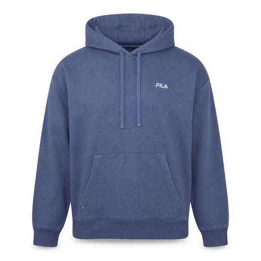 FILA Men's Blue Pullover Hoodie XL Regular Fit Fleece Sweatshirt