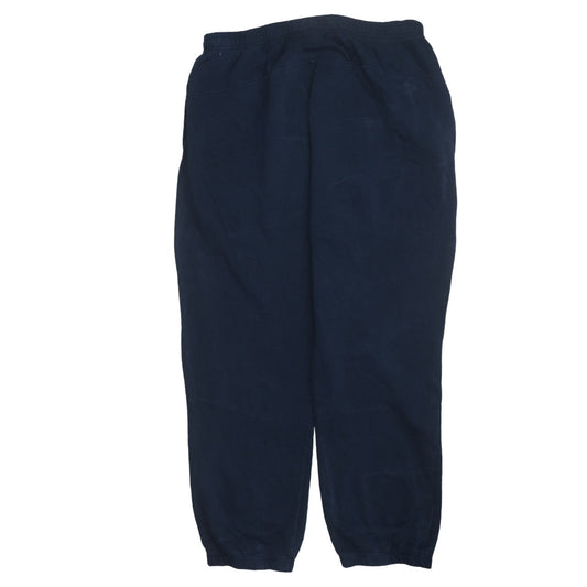Reebok Men Blue Fleece Sweatpants Trousers L Regular Fit
