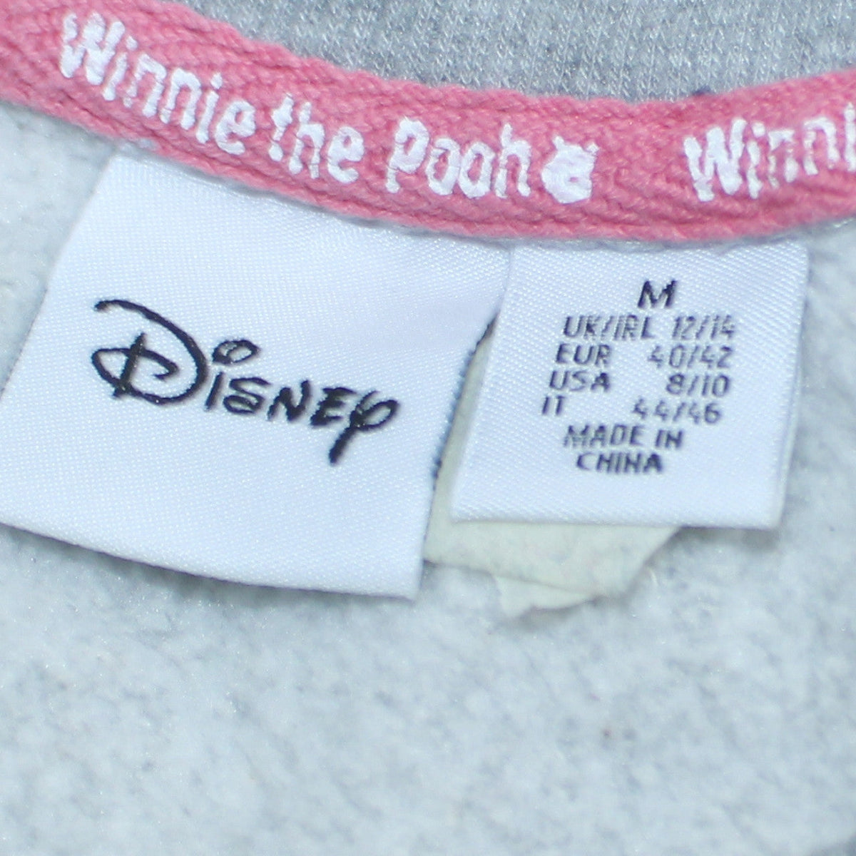 Disney Winnie the Pooh Grey Christmas Sweatshirt Women M 12/14