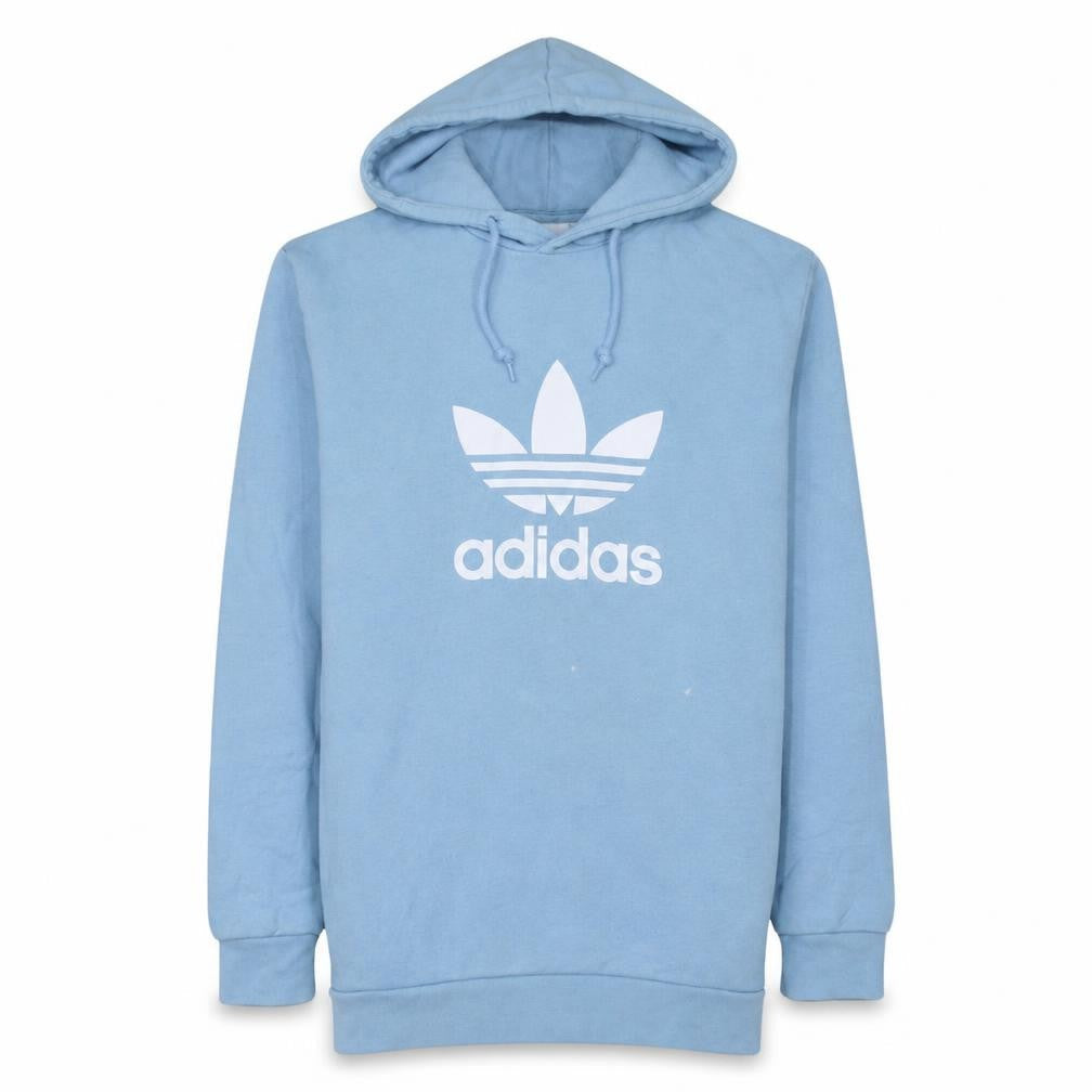 Adidas Men Blue Pullover Hoodie M Logo Sportswear