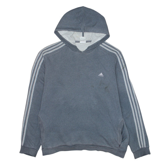 Adidas Men's Grey Pullover Hoodie Size M Sportswear