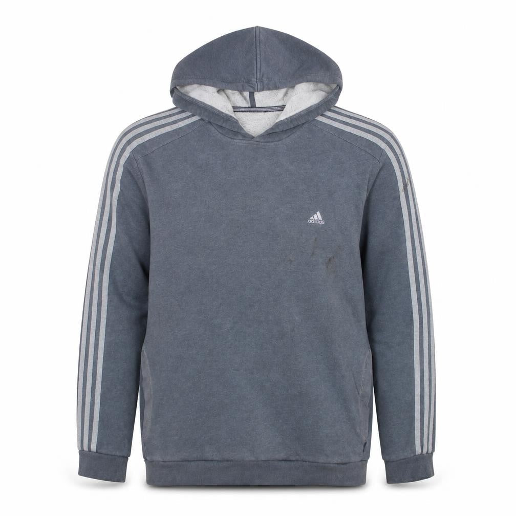 Adidas Men's Grey Pullover Hoodie Size M Sportswear