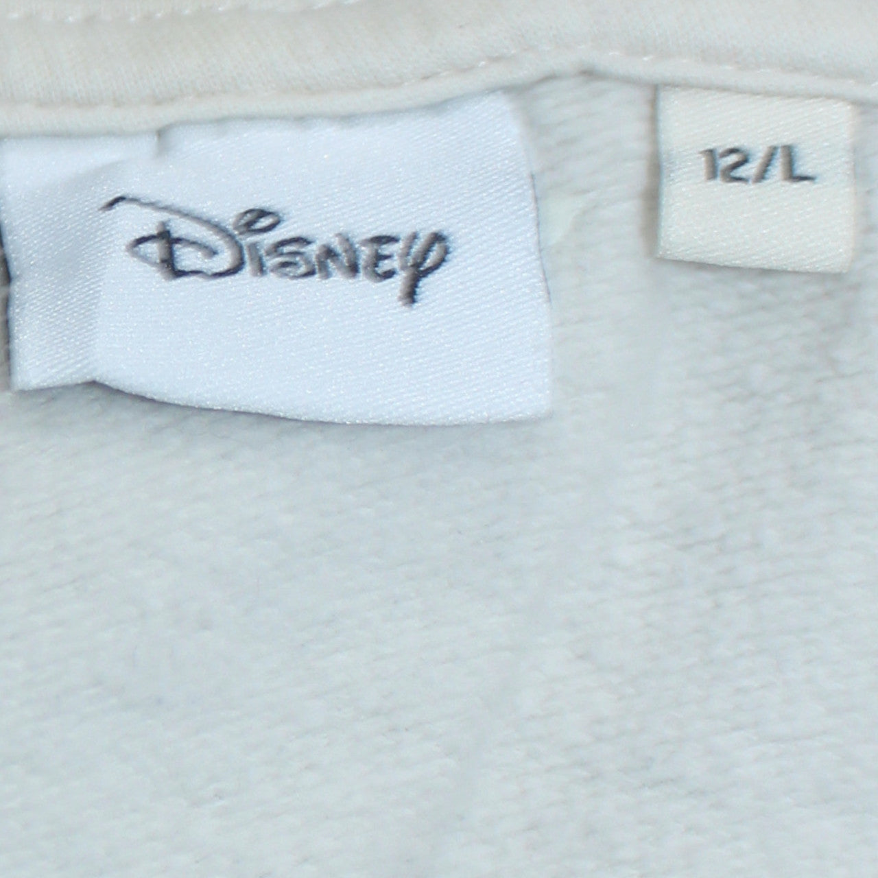 Disney Women’s Beige Mickey Mouse Hoodie Size 12 Cotton Pullover