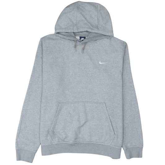 Nike Men's Grey XL Pullover Hoodie with Logo and Kangaroo Pocket