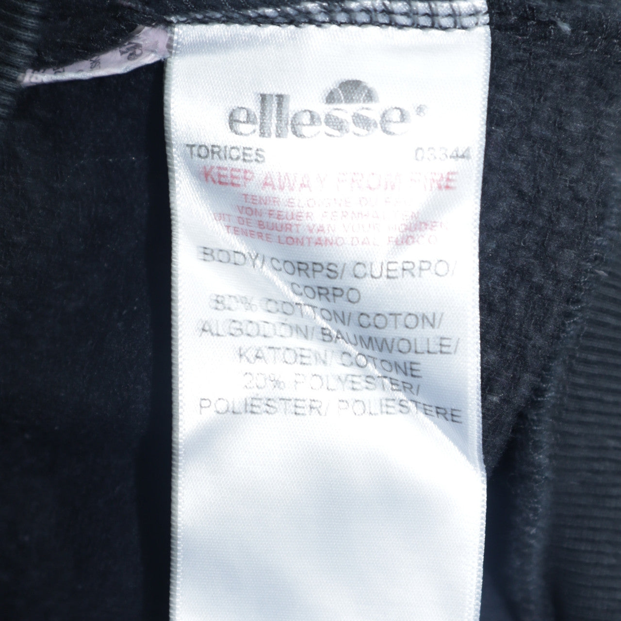 Ellesse Women's Black Pullover Hoodie UK 8 Cotton Blend Logo Style
