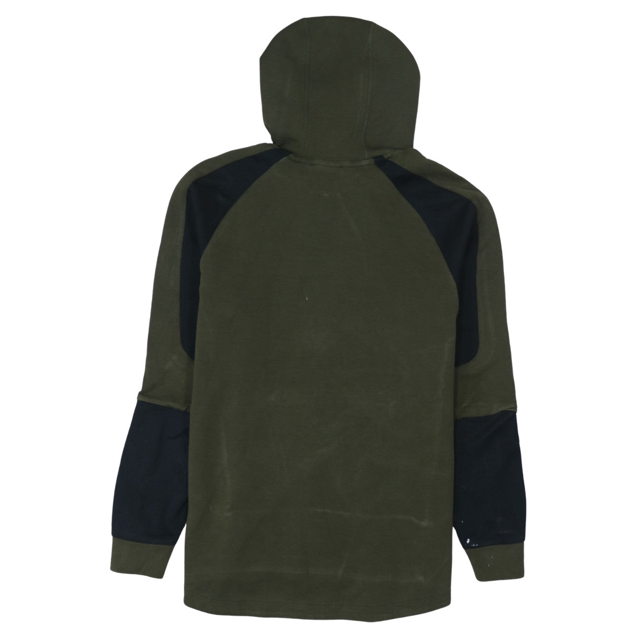 Puma Men's Green Pullover Hoodie Size S with Logo and Zip Pocket