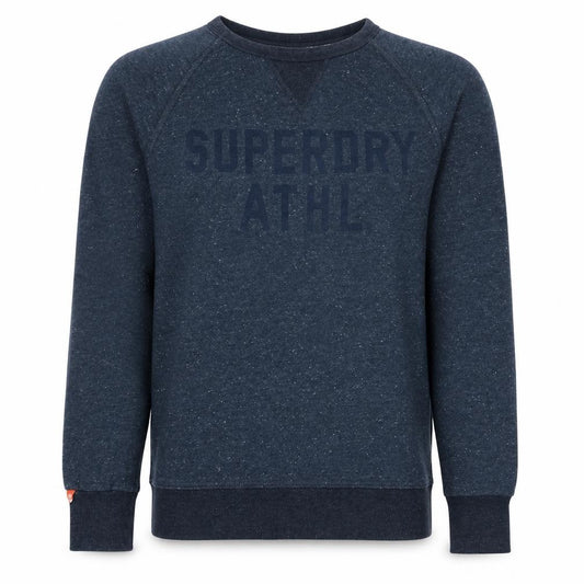 Superdry Men's Blue L Pullover Sweatshirt Crew Neck Logo Athletic