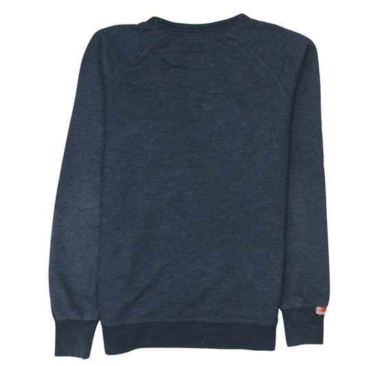 Superdry Men's Blue L Pullover Sweatshirt Crew Neck Logo Athletic