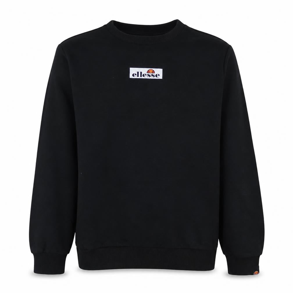 Ellesse Boys Black Pullover Sweatshirt 13-14 Years Cotton Blend Crew Neck