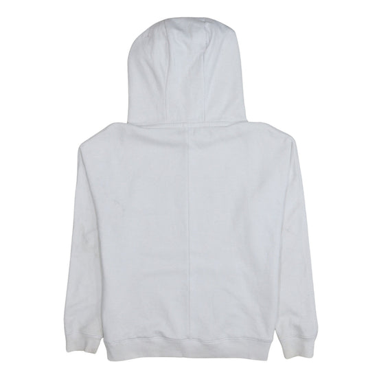 Diesel Men’s White Pullover Hoodie L Logo Fleece Sweatshirt