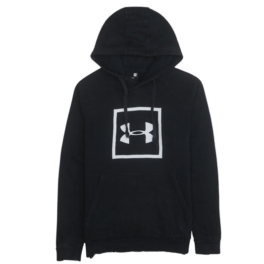 Under Armour Boys Black Pullover Hoodie Small Logo Fleece Sweatshirt