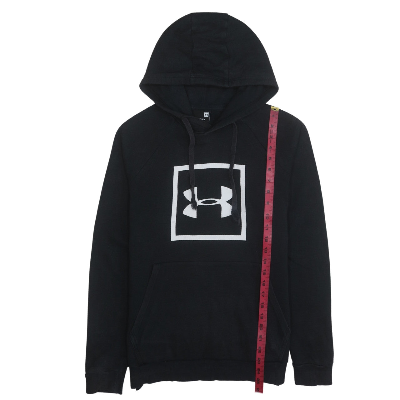 Under Armour Boys Black Pullover Hoodie Small Logo Fleece Sweatshirt