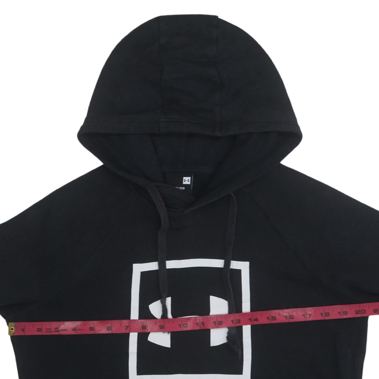 Under Armour Boys Black Pullover Hoodie Small Logo Fleece Sweatshirt