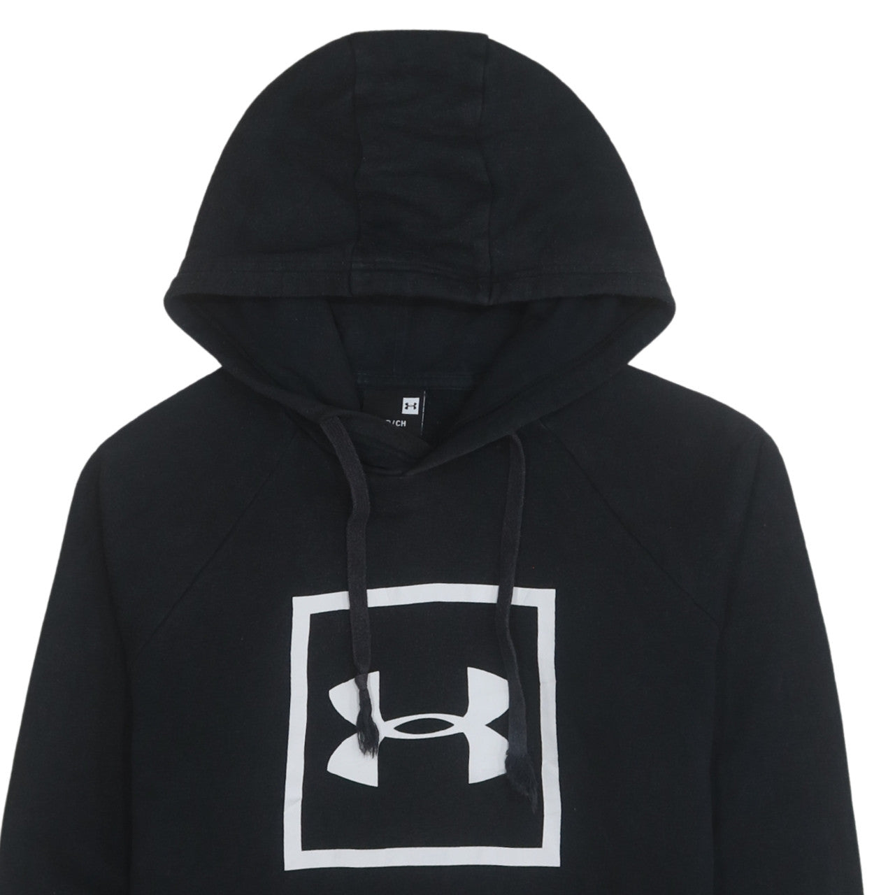 Under Armour Boys Black Pullover Hoodie Small Logo Fleece Sweatshirt