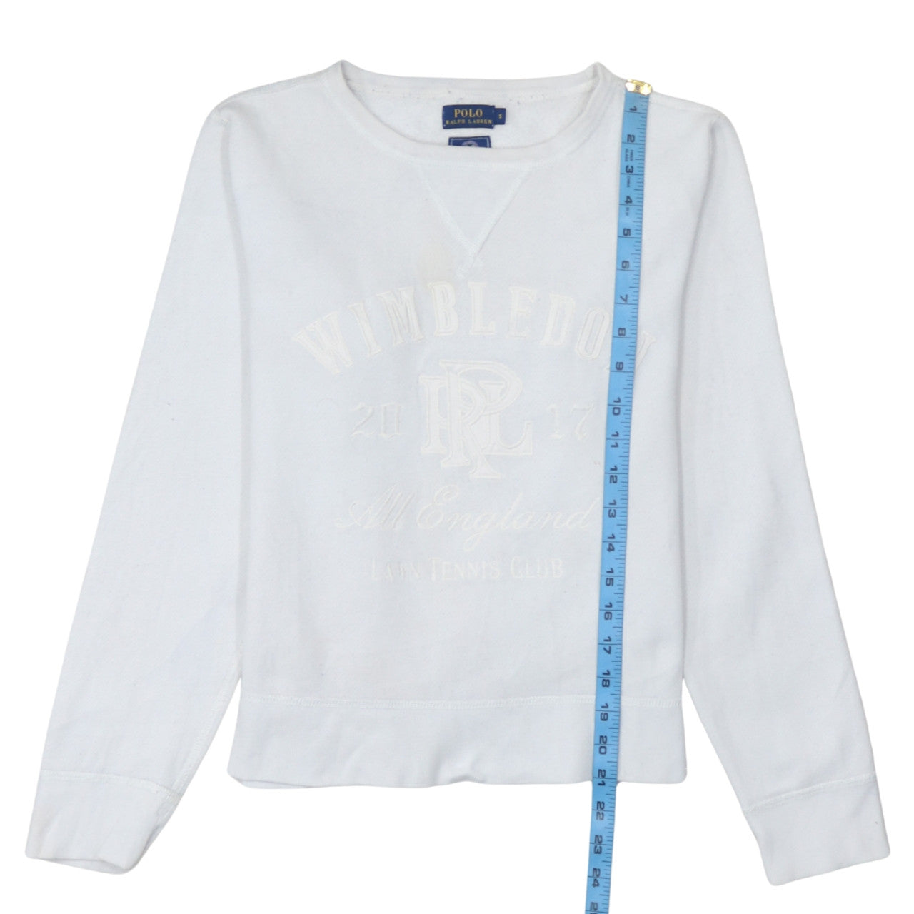 Polo Ralph Lauren Women’s White Wimbledon Sweatshirt Small Crew Neck