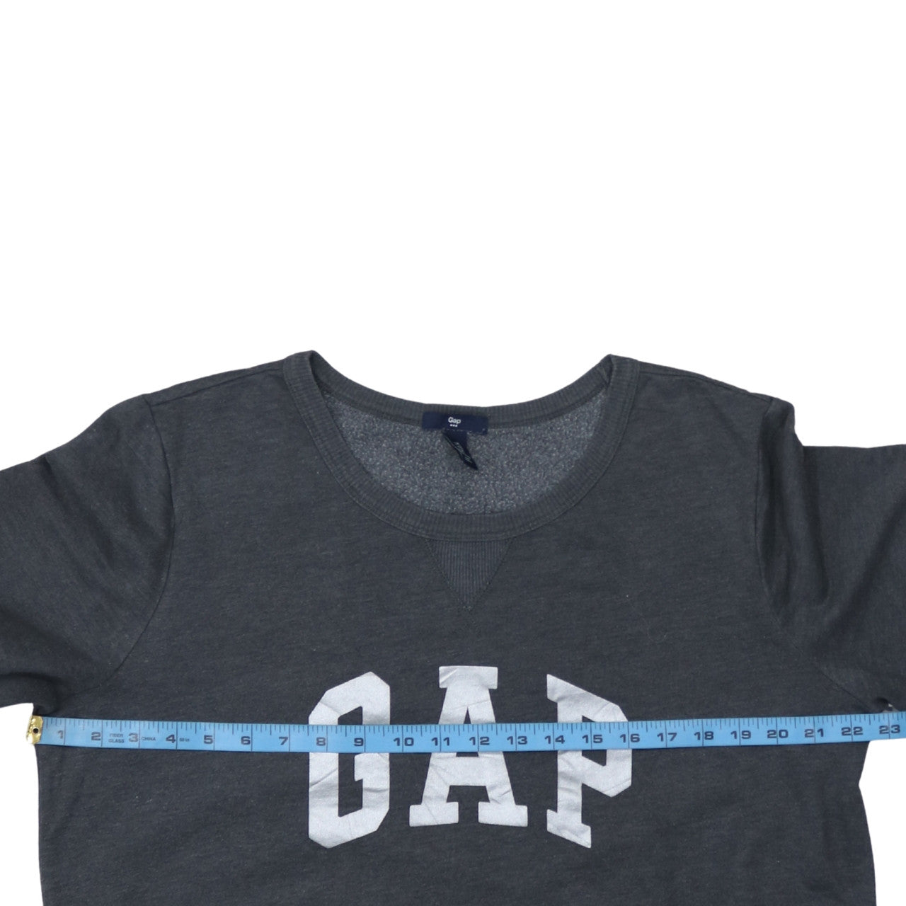 GAP Womens Charcoal Grey Pullover Sweatshirt XL Cotton Blend Logo Print