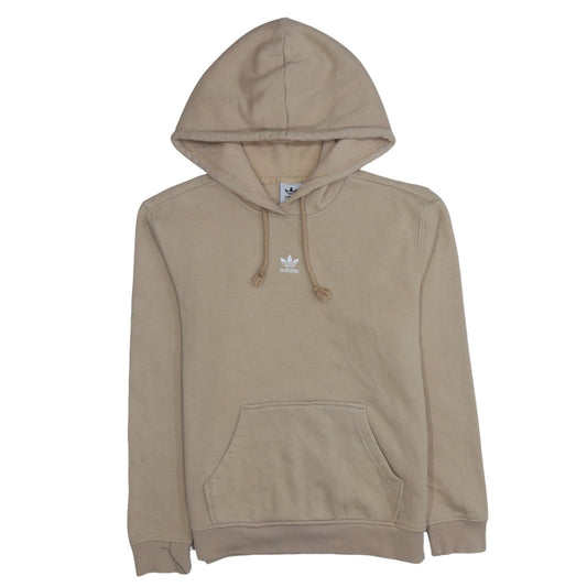 Adidas Womens Beige Pullover Hoodie Medium Cotton Blend Casual
