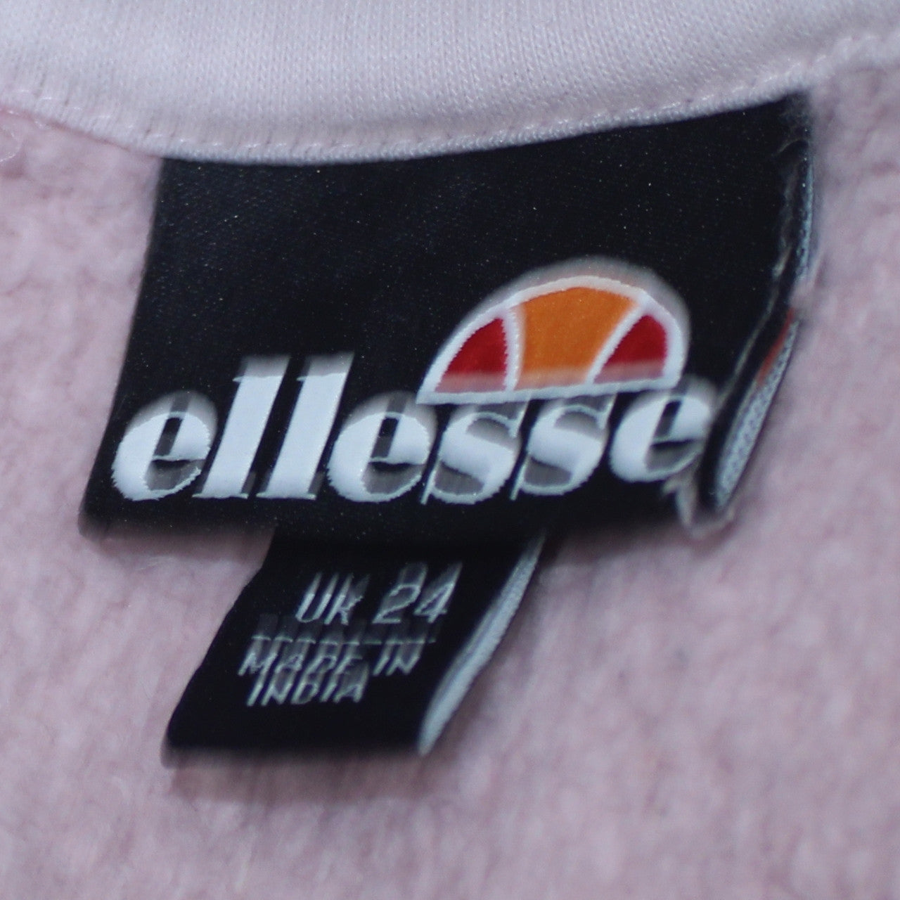 Ellesse Women Pink White Pullover Hoodie Size 24 Colourblock Logo
