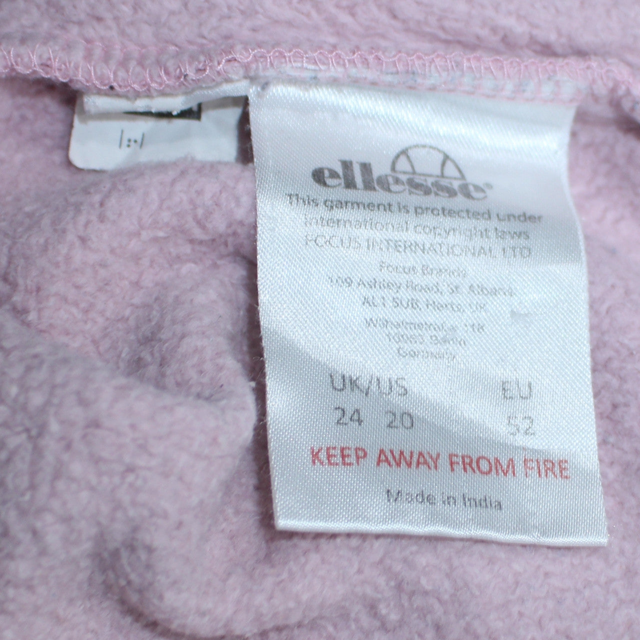 Ellesse Women Pink White Pullover Hoodie Size 24 Colourblock Logo