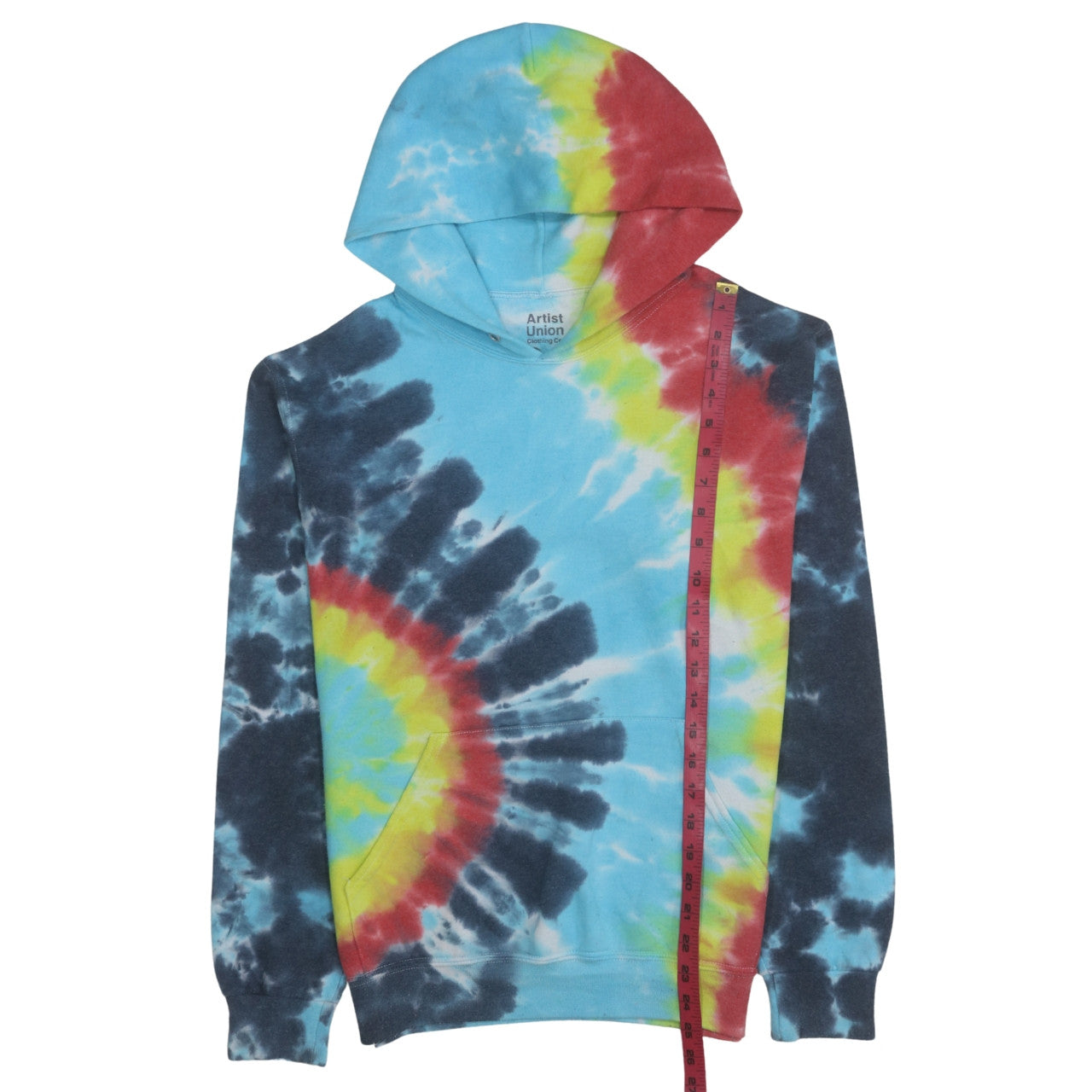 Artist Union Unisex Multicoloured Tie Dye Pullover Hoodie S