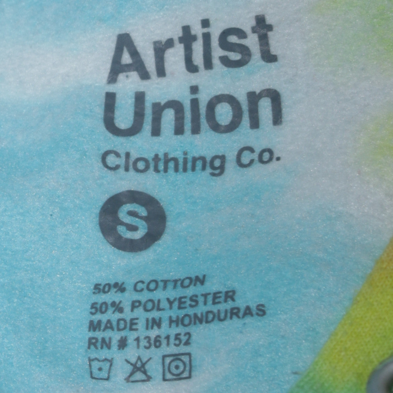 Artist Union Unisex Multicoloured Tie Dye Pullover Hoodie S