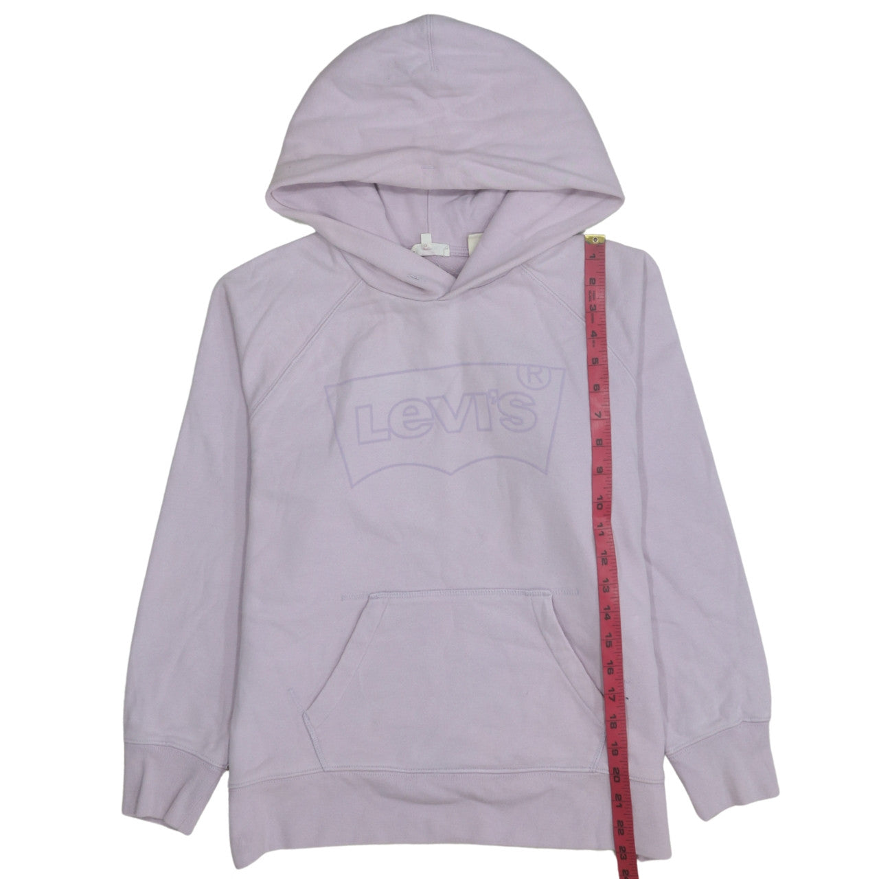 Levi's Women’s Lilac Pullover Hoodie Small Cotton Logo