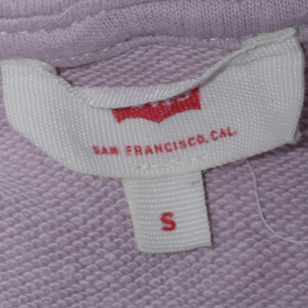 Levi's Women’s Lilac Pullover Hoodie Small Cotton Logo