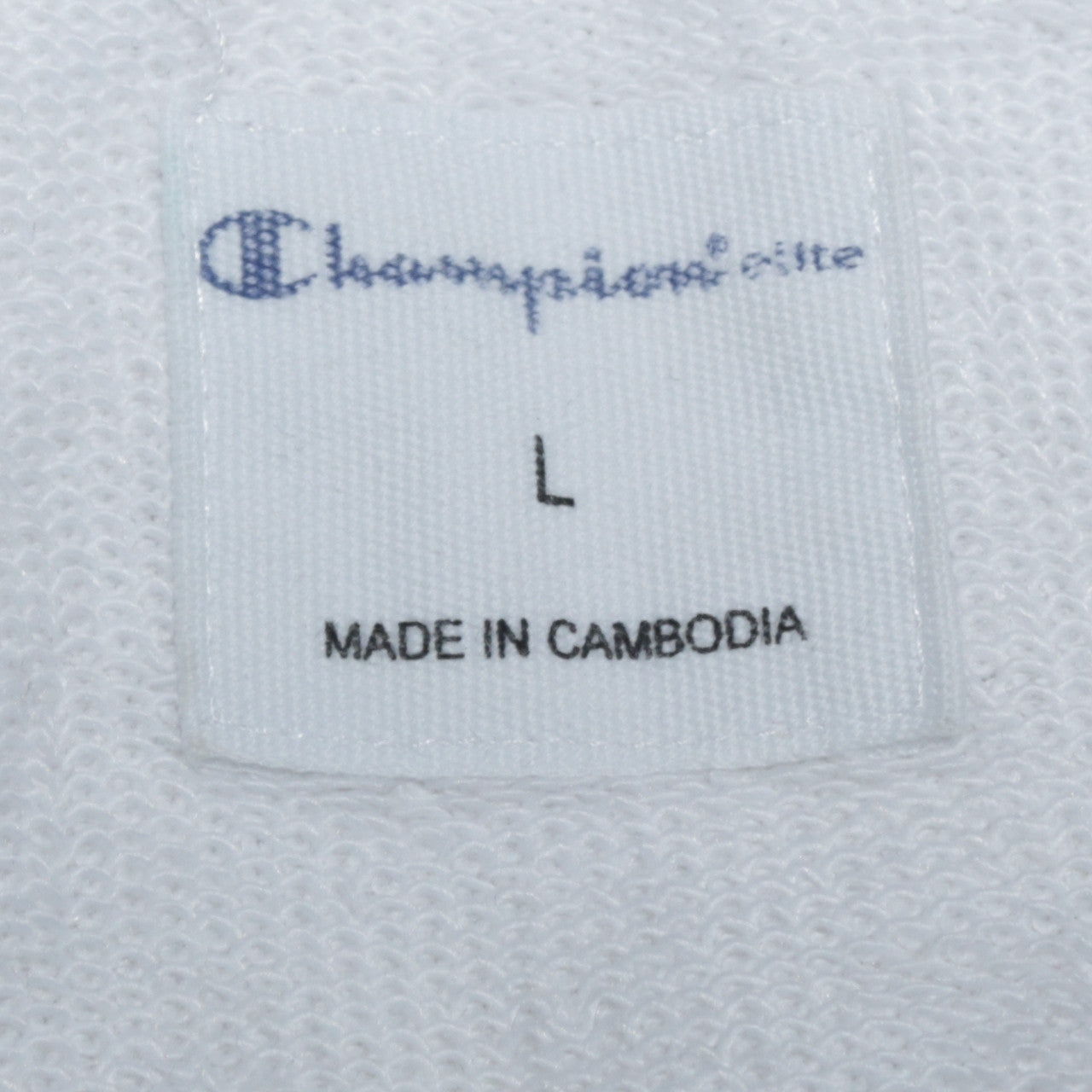 Champion Women White Hoodie Large Logo Pullover