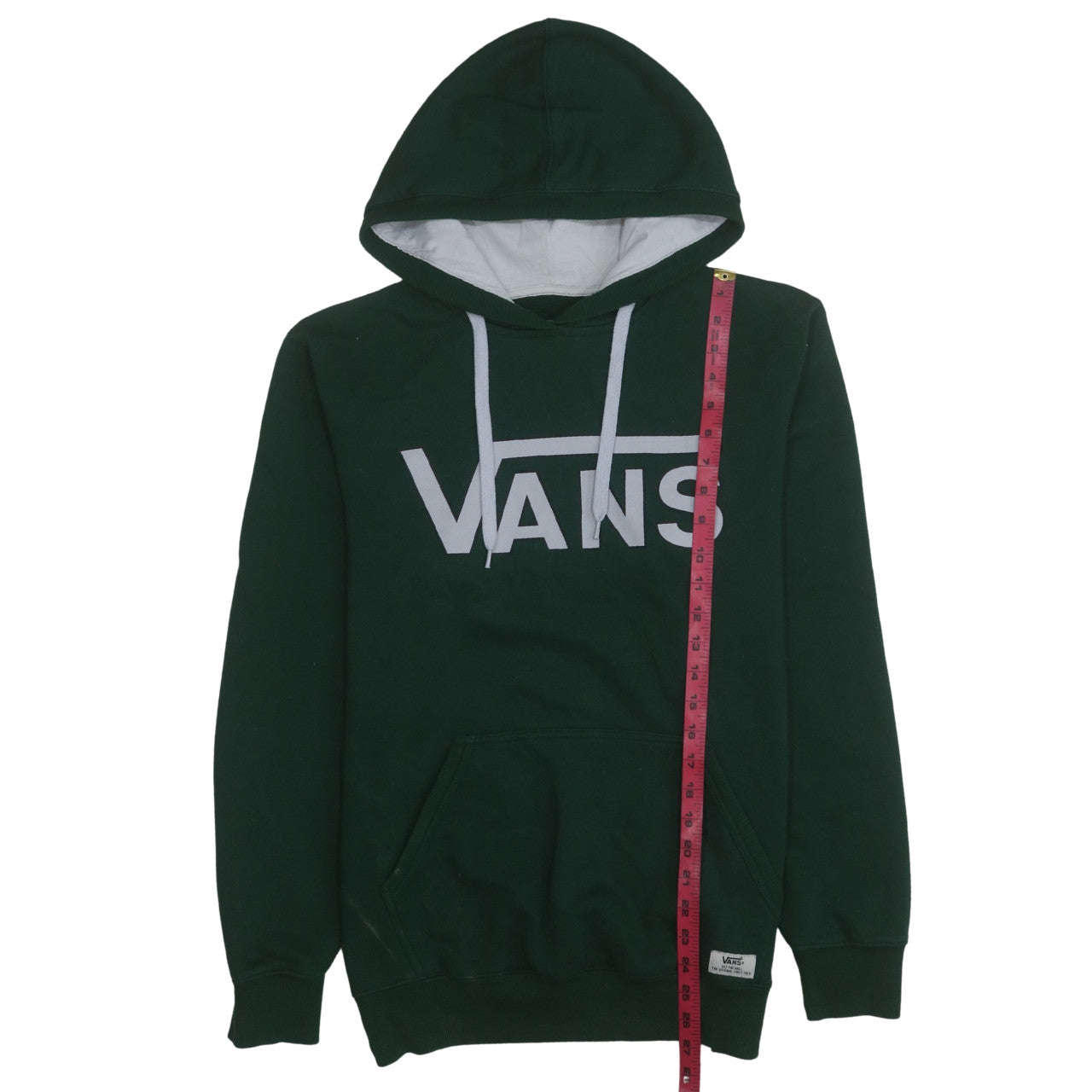Vans Men's Green Pullover Hoodie Medium Logo Skate Fleece