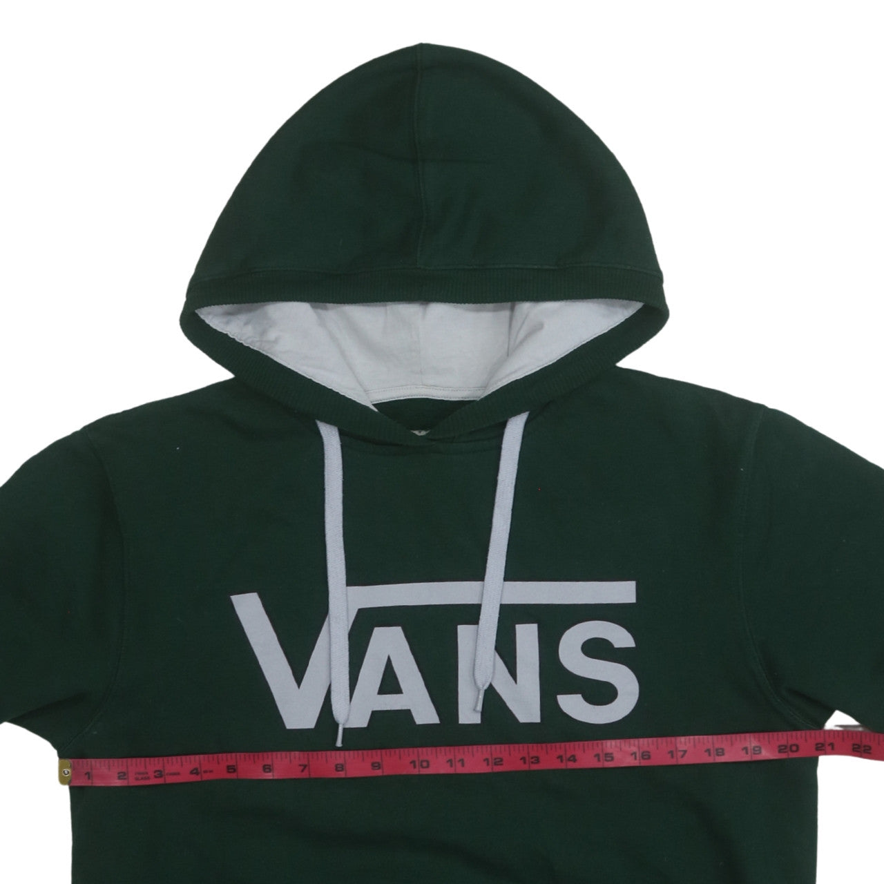 Vans Men's Green Pullover Hoodie Medium Logo Skate Fleece