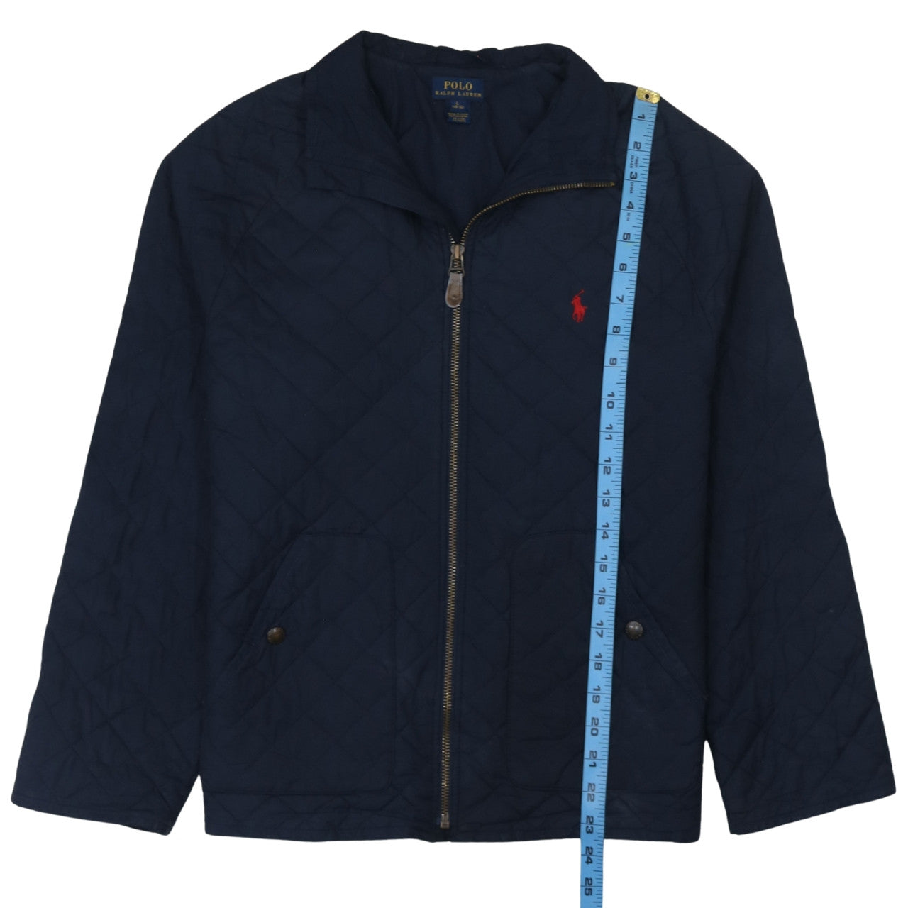 Ralph Lauren Teens Blue Quilted Full Zip Jacket Size 14