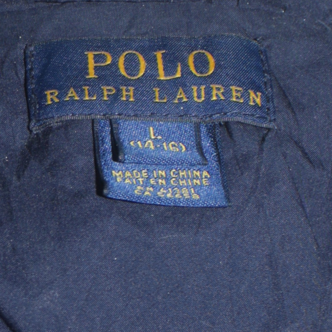 Ralph Lauren Teens Blue Quilted Full Zip Jacket Size 14