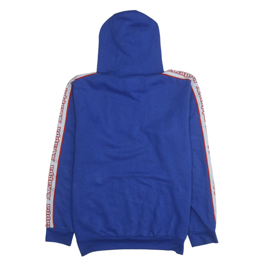 Kappa Men's Blue XL Pullover Hoodie with Logo Tape Sleeves
