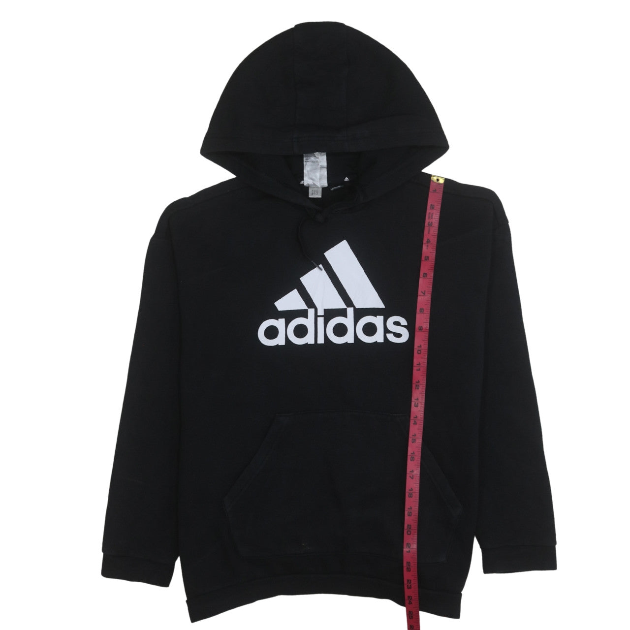Adidas Women's Black Pullover Hoodie Medium Logo Fleece Sweatshirt