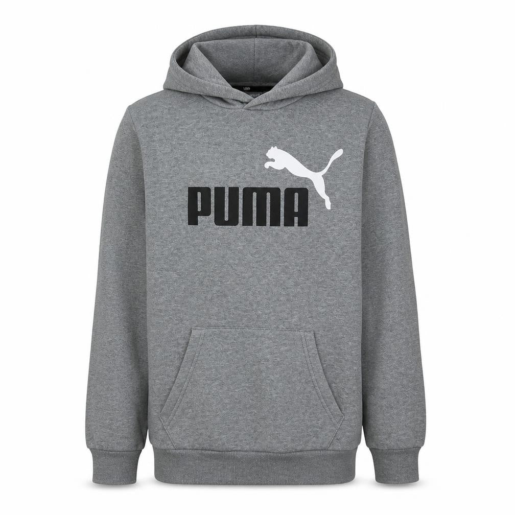 Puma Men's Grey XS Pullover Hoodie with Logo Front