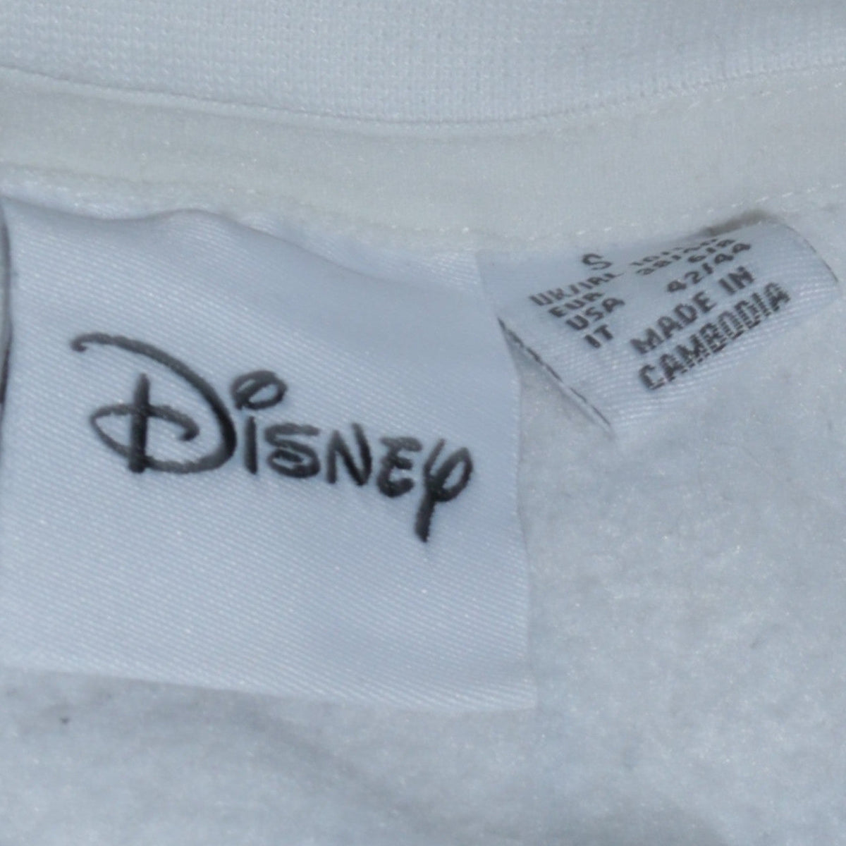Disney Women White Stitch Print Pullover Sweatshirt Size S