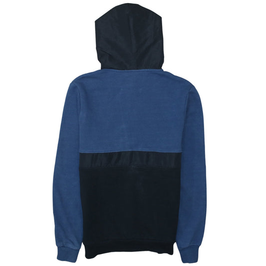 FILA Men's Blue Half Zip Hoodie Size S Logo Sportswear