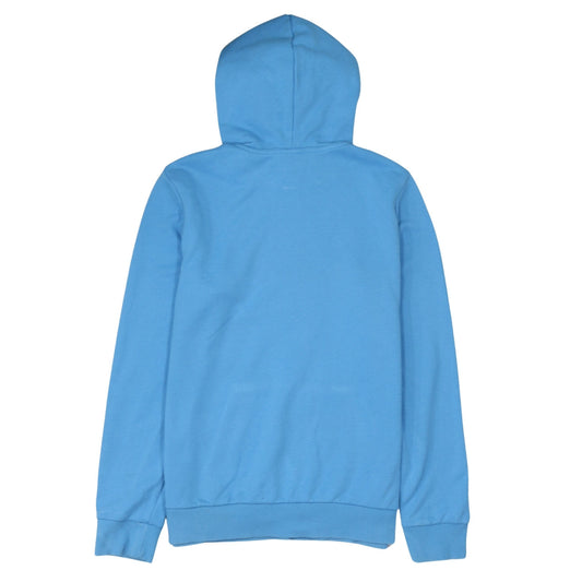 Adidas Women Blue Pullover Hoodie Logo Print Size 12-14