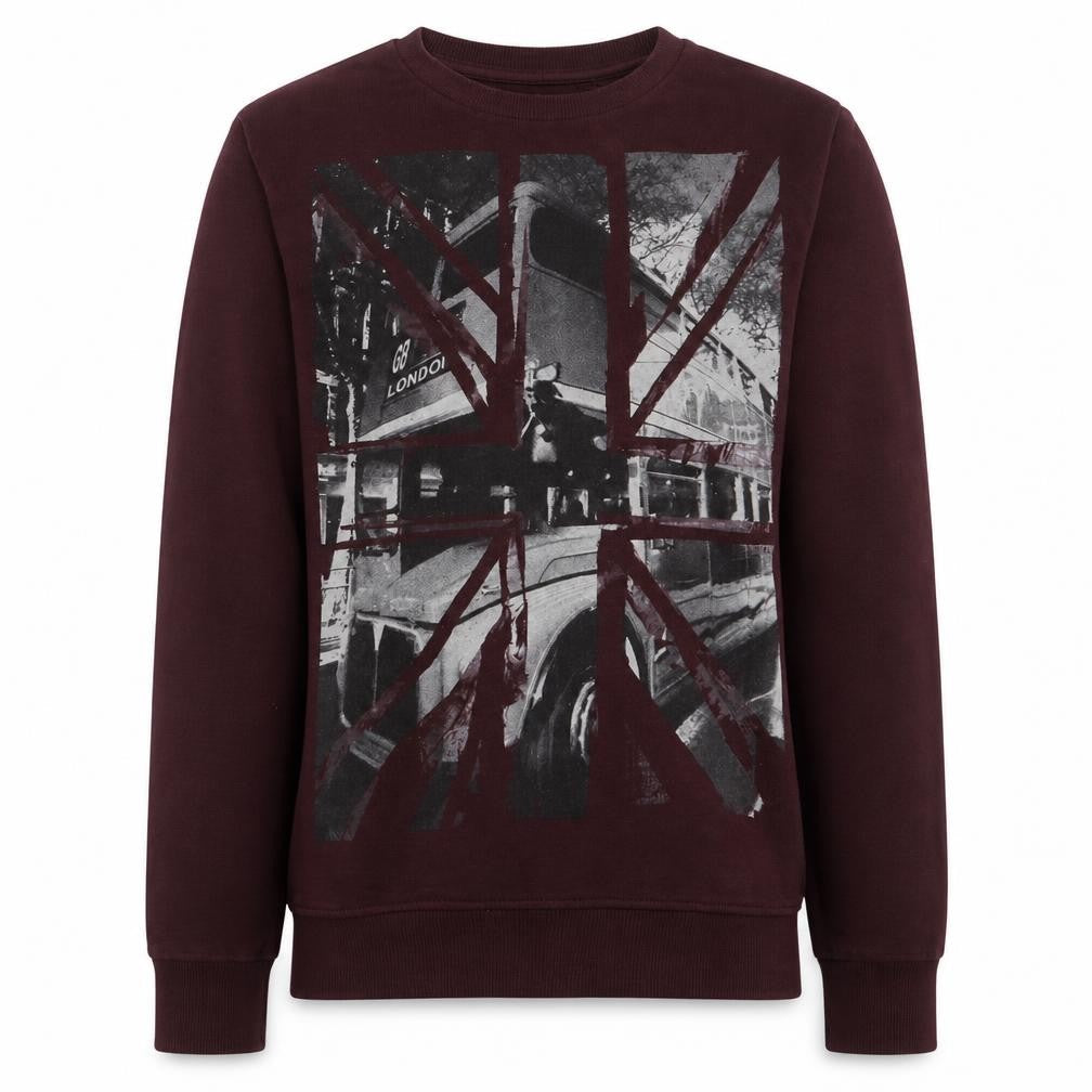 Cedarwood State Men's Brown XS London Graphic Print Sweatshirt