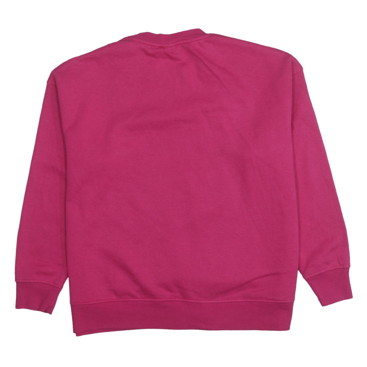 Back view of Disney Women Pink Stitch Pullover Sweatshirt L Crew Neck Cotton Blend