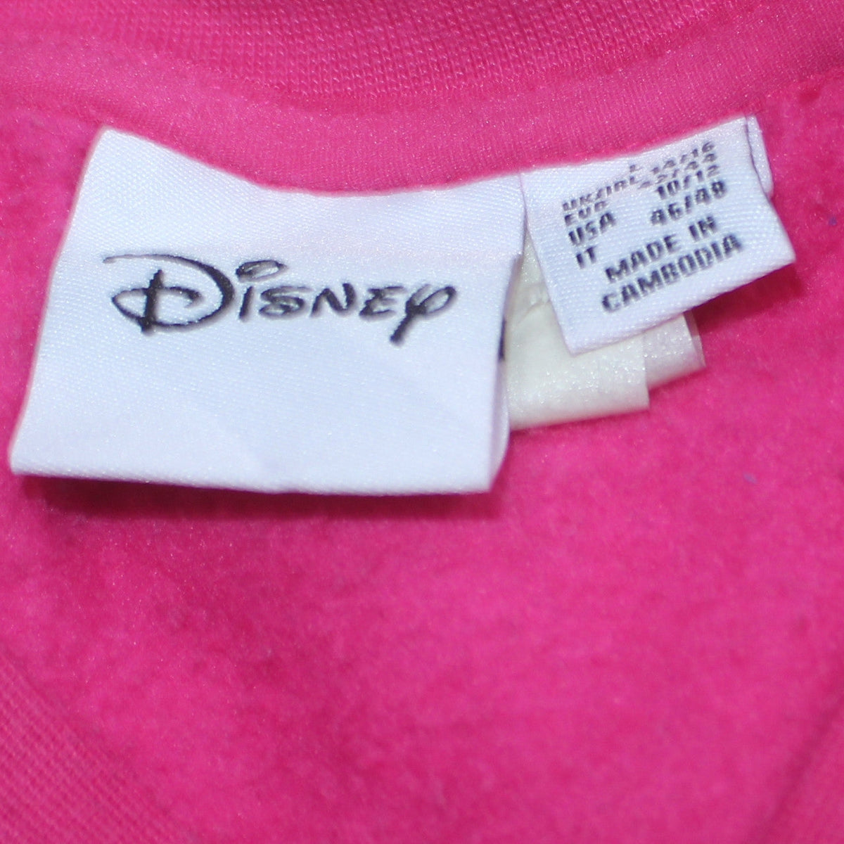 Additional view of Disney Women Pink Stitch Pullover Sweatshirt L Crew Neck Cotton Blend