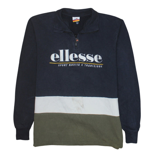 Ellesse Men's Multicoloured 1/4 Zip Pullover Sweatshirt Size S