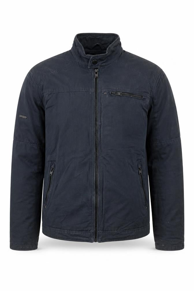 Superdry Men's Blue Cotton Bomber Jacket Size S Full Zip