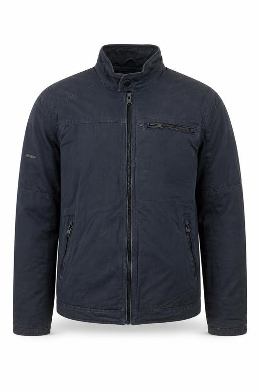 Superdry Men's Blue Cotton Bomber Jacket Size S Full Zip